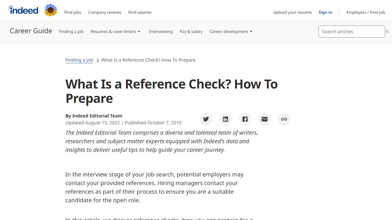 What Is a Reference Check? How To Prepare | Indeed.com